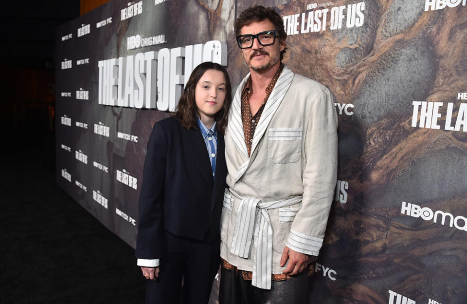 (L-R) Bella Ramsey and Pedro Pascal attend the Los Angeles FYC Event for the HBO Original Series' "The Last of Us" at Directors Guild of America on April 28, 2023 in Los Angeles, California.