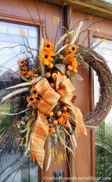 A Front Door Flower Basket That Is Perfect for Fall - Gluesticks Blog