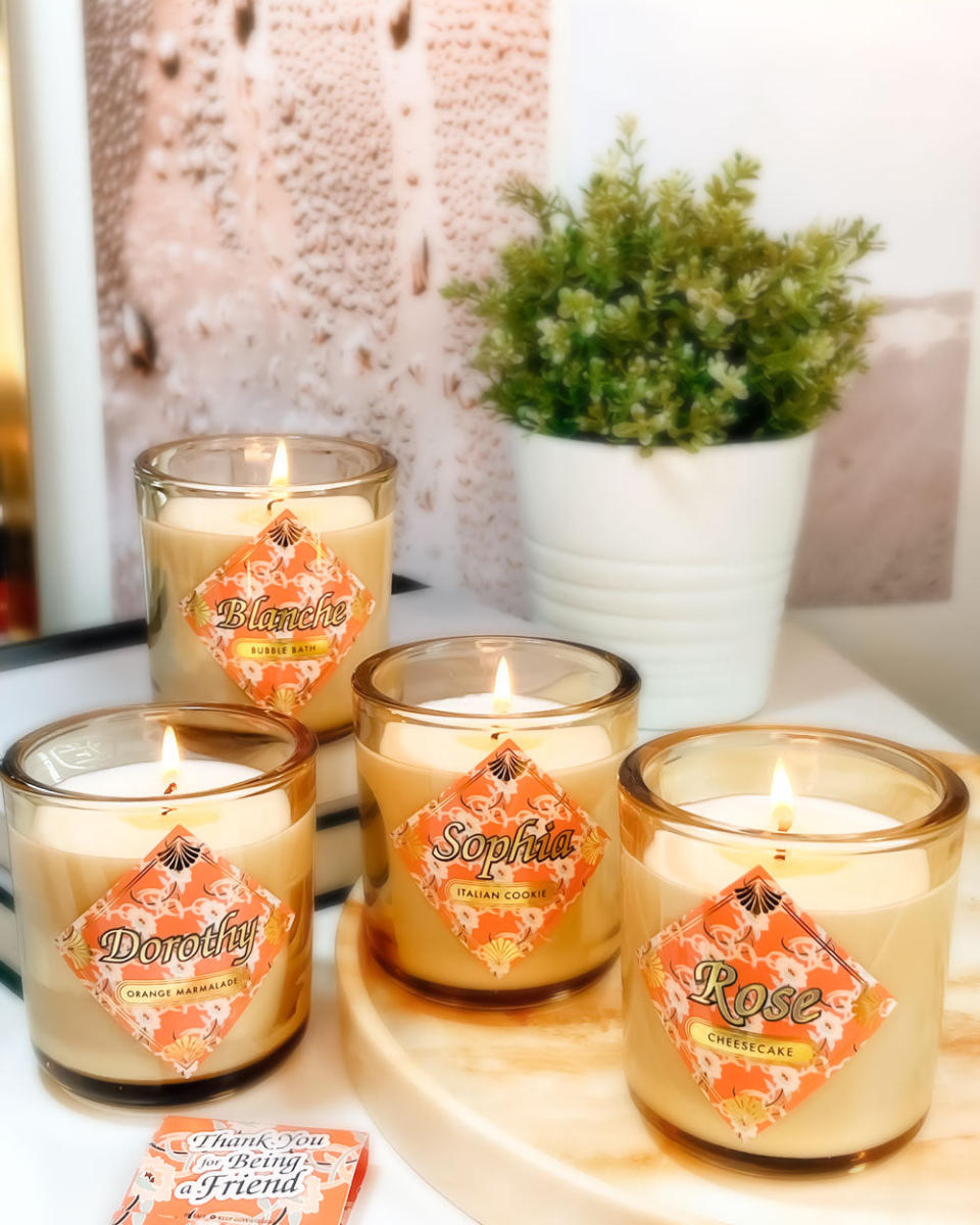 <p><a href="https://bijoucandles.com/collections/candle-sets/products/the-golden-girls" rel="nofollow noopener" target="_blank" data-ylk="slk:Shop Now;elm:context_link;itc:0;sec:content-canvas" class="link ">Shop Now</a></p><p>The Golden Girls</p><p>$89.00</p><p>bijoucandles.com</p><span class="copyright">Bijou Candles</span>