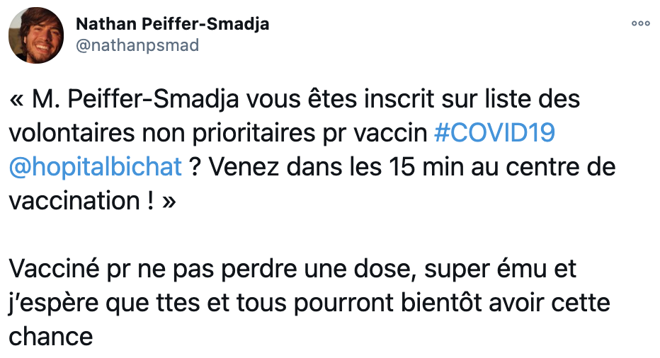 Des soignants non-prioritaires vaccinés grâce à la 6e dose extraite.