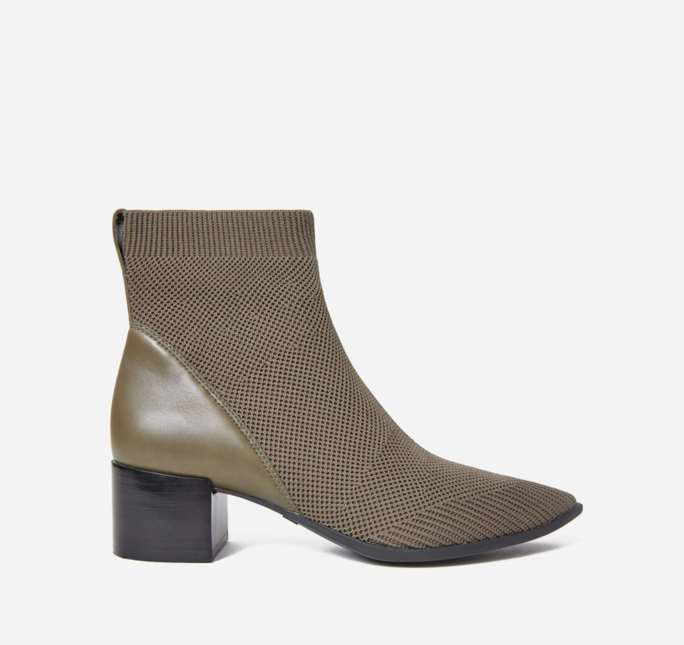 Everlane The Boss Boot in ReKnit in Caper Green (Photo via Everlane)