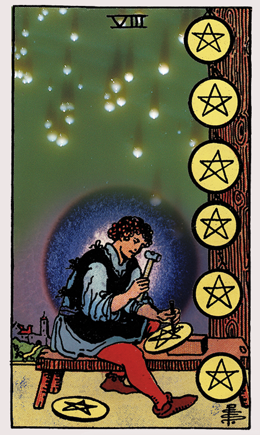 8 of pentacles tarot card