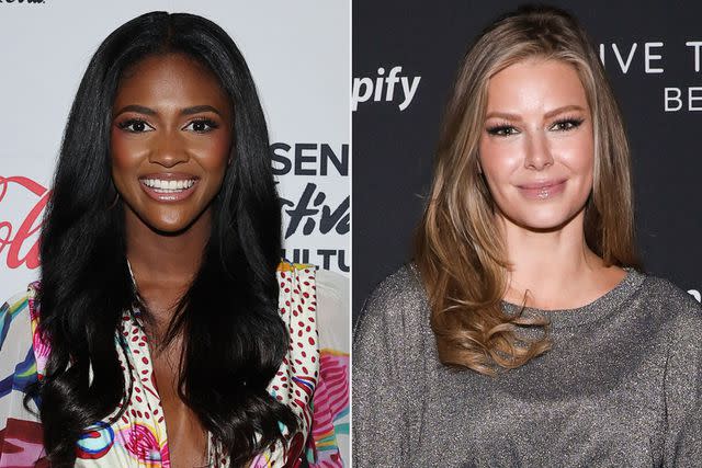 <p>Arturo Holmes/Getty, Paul Archuleta/Getty</p> Charity Lawson at the 2023 ESSENCE Festival (left) and Ariana Madix (right) at the Give Them Lala & Friends VIP launch