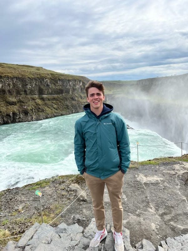 Brian Kenealy, a 2021 York High School alum, was mourned this week by the community after being killed in a car crash Saturday morning. He is pictured here on a trip to Iceland.