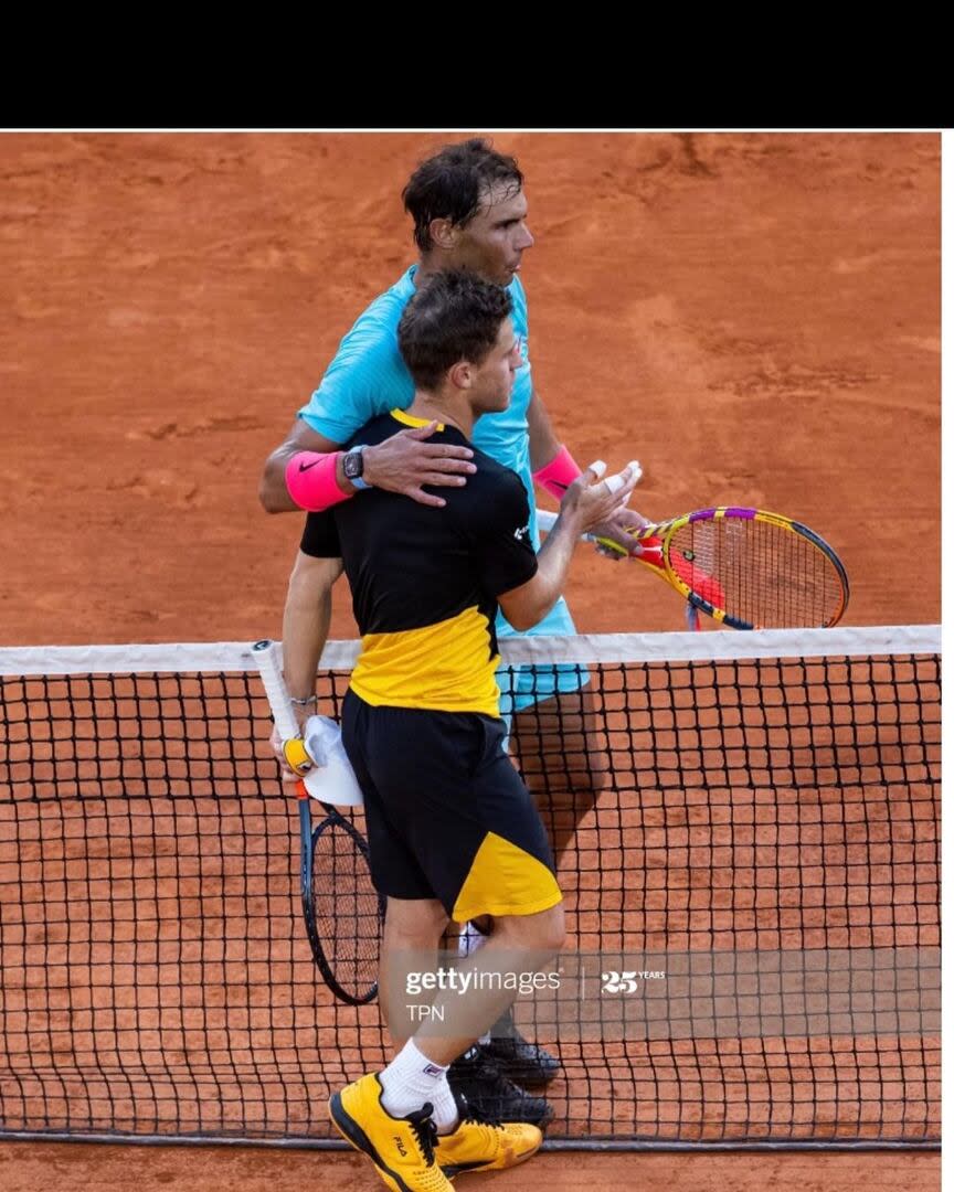 Peque Schwartzman junto a Rafael Nadal