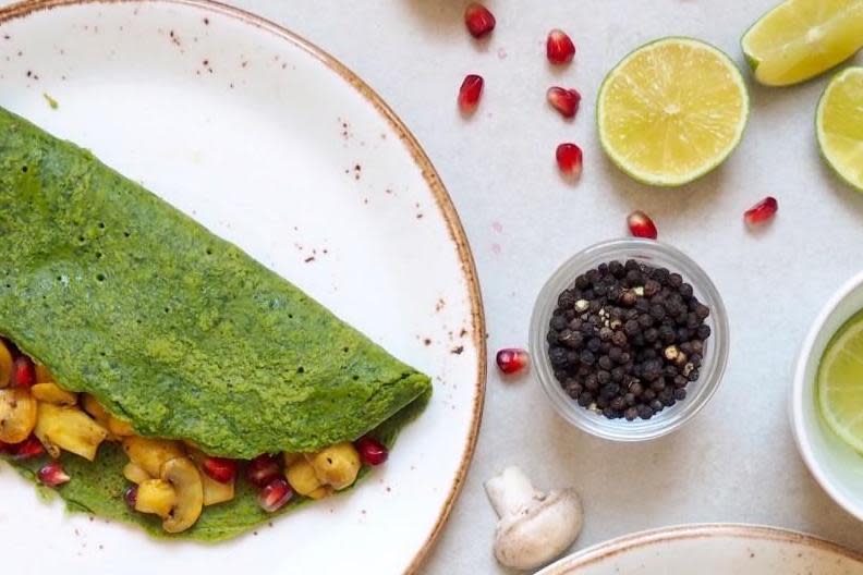 Insta-favourite: Madeleine Shaw's spinach pancake