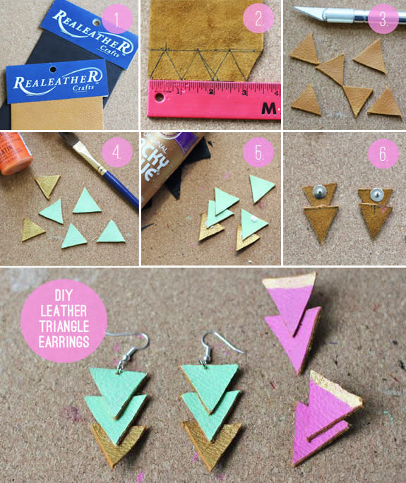 Buy some craft leather and get creative with shapes. See how here.