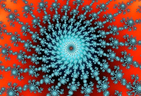 <span class="caption">The mathematical concept of a fractal is a never-ending pattern. </span> <span class="attribution"><a class="link " href="https://www.flickr.com/photos/grantdaws/13789893314/in/photolist-n1yNRh-n1z7w7-QYKTYY-iU88qq-RFDKVW-qiVTgX-dnKfQE-i4txij-oQ1RaZ-eeY1sk-ehx91S-5NxbxP-anxkVJ-oyM8Wt-mYkFh8-qTEe6g-to6SvE-qNdx6M-pi785j-qNdwjM-qvVLjP-vJxJFP-BkTGbg-pysEuR-oMK9yf-bpwh9N-ef4KcL-dPsse9-pDnWnJ-qiNQEY-sQ7aJv-ADkYoV-dD7gvB-AvEQn3-urorA4-aixXPU-AC9x6L-YNgTpL-say4Bh-VeYB9j-AvMb3T-V6NYPM-ADkX7M-dDcCms-2fbRzRf-omEgin-qBozhn-gZHrGb-dDcDcJ-BqTzfs" rel="nofollow noopener" target="_blank" data-ylk="slk:G. DAWSON/Flickr;elm:context_link;itc:0;sec:content-canvas">G. DAWSON/Flickr</a>, <a class="link " href="http://creativecommons.org/licenses/by-sa/4.0/" rel="nofollow noopener" target="_blank" data-ylk="slk:CC BY-SA;elm:context_link;itc:0;sec:content-canvas">CC BY-SA</a></span>