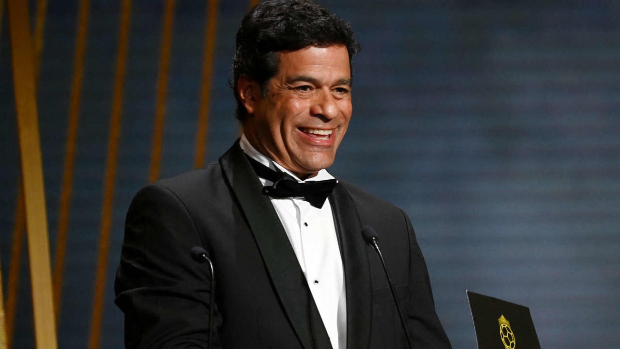 Brazilian former football player Rai attends during the 2022 Ballon d'Or France Football award ceremony at the Theatre du Chatelet in Paris on October 17, 2022. (Photo by FRANCK FIFE / AFP)