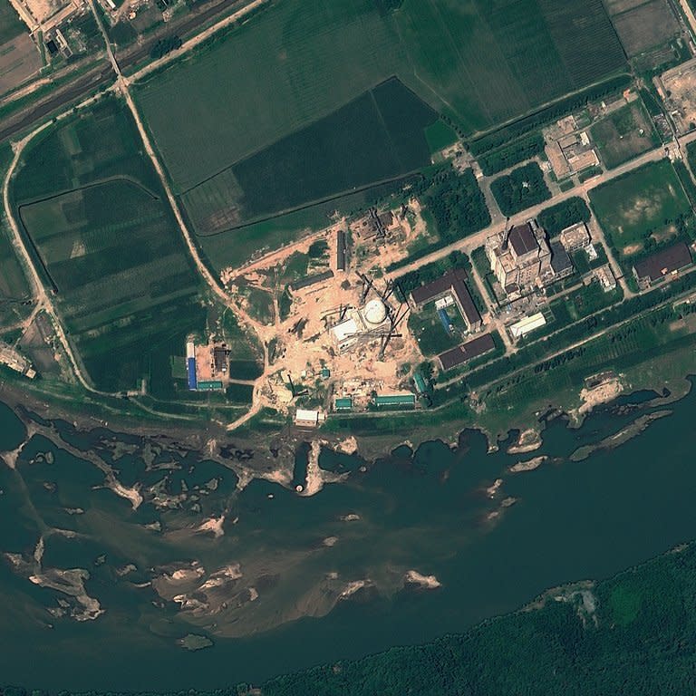 Satellite image provide by GeoEye on August 22, 2012 shows the Yongbyon Nuclear Scientific Research Centre in North Korea. The US-Korea Institute at Johns Hopkins University said that North Korea has made "significant progress" at its Yongbyon site including on a five-megawatt gas-graphite reactor