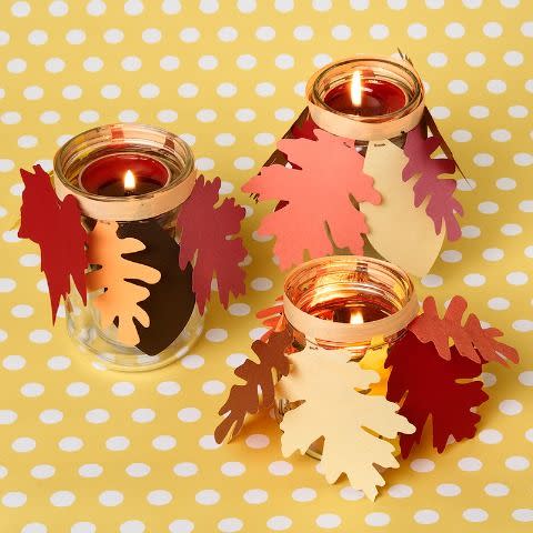 Autumn Leaves Candle Cups