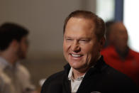 Sports agent Scott Boras speaks during the Major League Baseball winter meetings Tuesday, Dec. 10, 2019, in San Diego. (AP Photo/Gregory Bull)