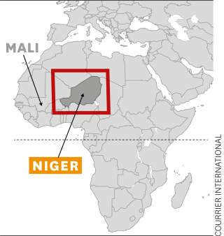 Carte de situation du Niger. 