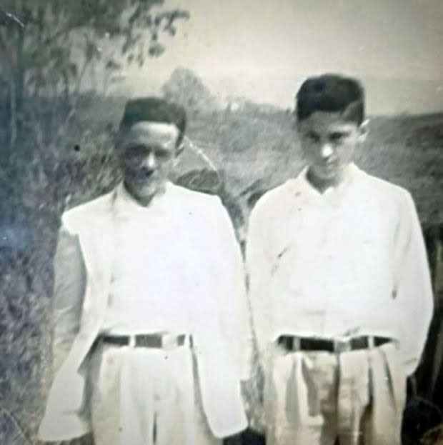 The first picture taken of Perez (left) when he was 51-years-old. Guinness World Records
