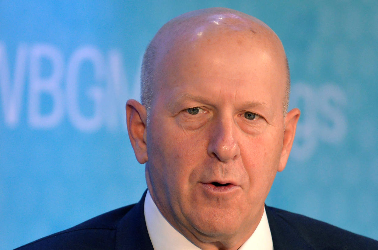 Goldman Sachs Chairman and CEO David Solomon makes remarks during 