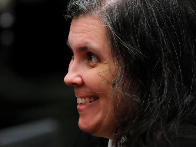 Louise Turpin appears with her husband (not shown) in court in Riverside, California: REUTERS