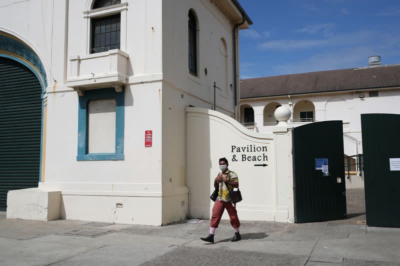 A pop-up clinic begins testing for the coronavirus disease (COVID-19) at Bondi Beach, Sydney