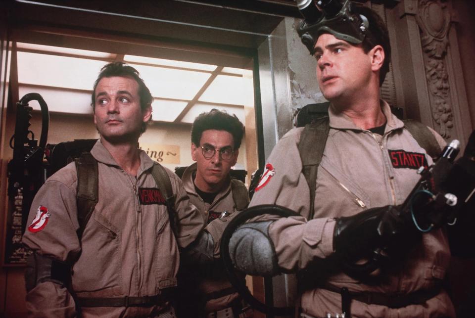 Bill Murray, Harold Ramis and Dan Akyroyd star as the original three in 1984's "Ghostbusters."