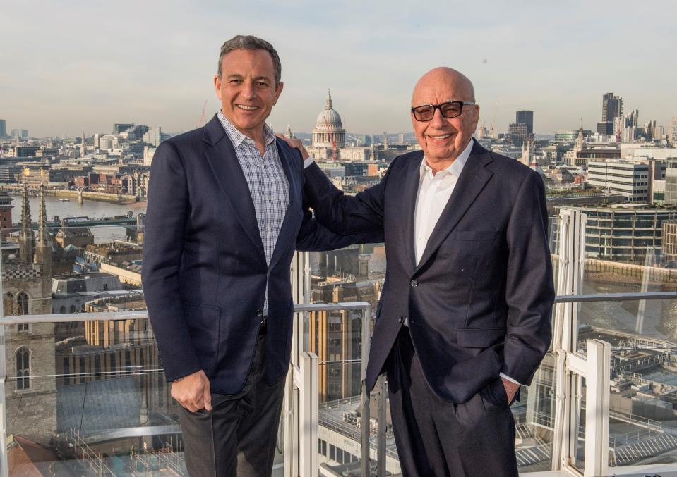 Disney’s Bob Iger with Rupert Murdoch.