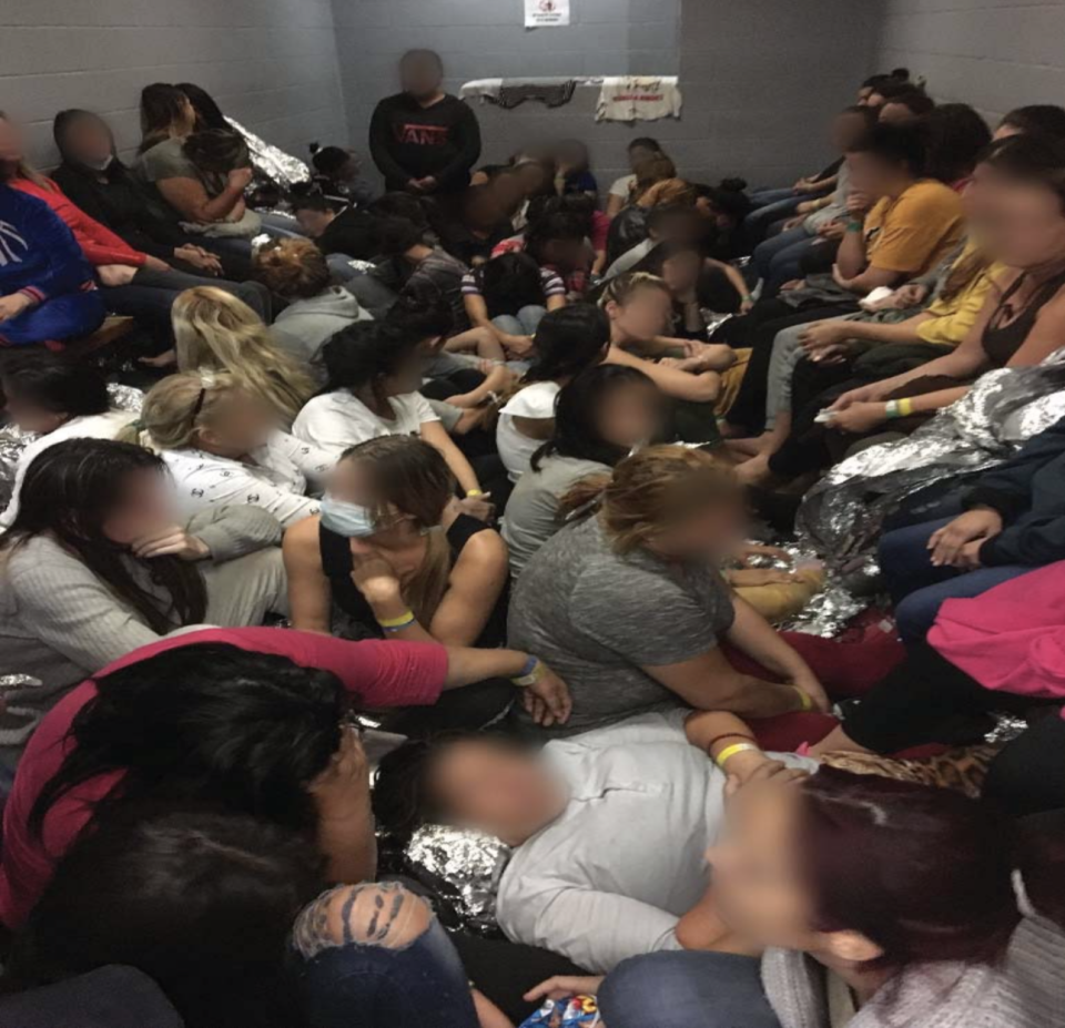 This is a photo from an Inspector General report that was just released highlighting dangerous overcrowding inside Border Patrol stations along the southern border. DHS OIG made surprise visits to the El Paso Del Norte Processing Center Border Patrol processing facility in El Paso on May 7 and 8. Among other evidence of poor holding conditions, the OIG found that the facility was holding 750-900 migrants despite a maximum capacity of 125 detainees.