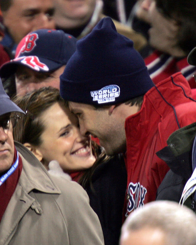 Ben and Jennifer leaning into each other