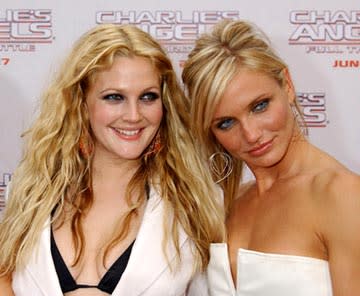 Drew Barrymore and Cameron Diaz at the LA premiere of Columbia's Charlie's Angels: Full Throttle