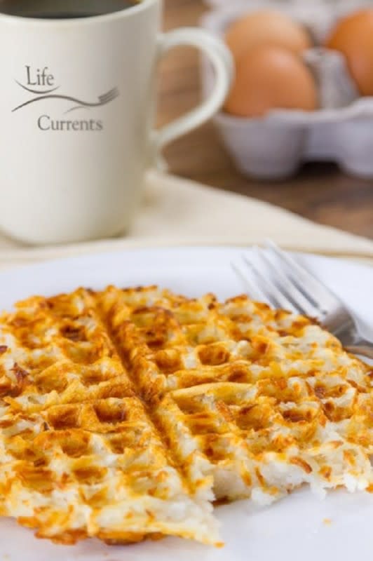 Life Currents<p>Make your own crispy crunchy and delicious hash browns the easy way, in the waffle iron. </p><p><strong>Get the recipe: </strong><a href="https://lifecurrentsblog.com/waffle-iron-hash-browns/" rel="sponsored" target="_blank" data-ylk="slk:Waffle Iron Hash Browns;elm:context_link;itc:0;sec:content-canvas" class="link "><strong>Waffle Iron Hash Browns</strong></a></p>