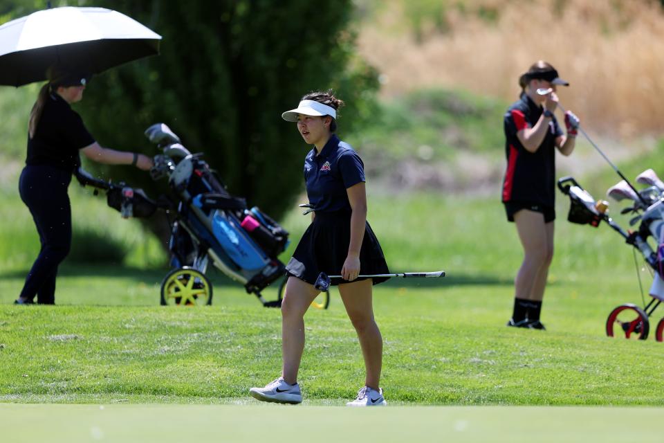 2A golfers compete in the girls state championships at Lakeside Golf Course in West Bountiful on Tuesday, May 16, 2023. | Scott G Winterton, Deseret News