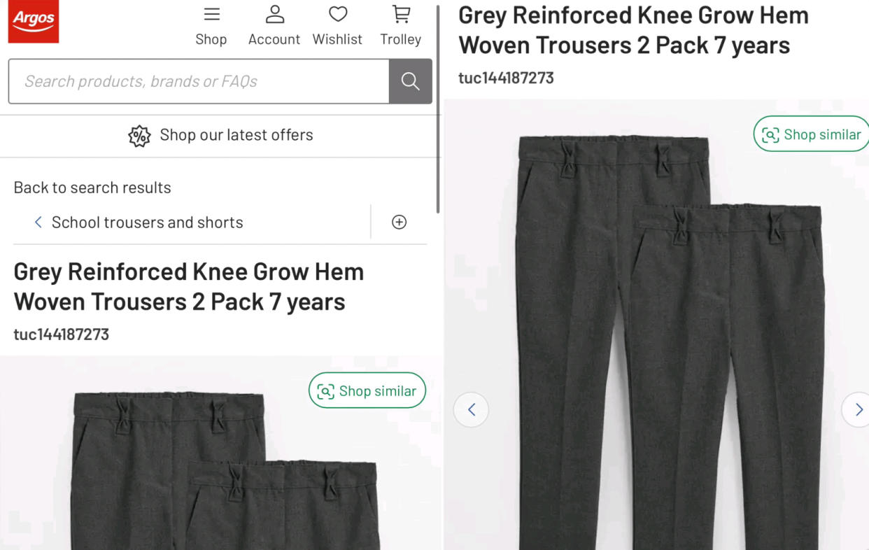 The trousers are being renamed following criticism of its name and its connotations to a racial slur. (Sainbury’s)