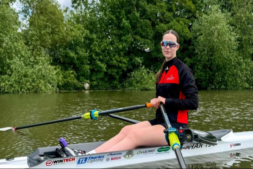 Worcester's Harriet Bray has received backing from Specsavers in buying a new boat <i>(Image: Specsavers)</i>