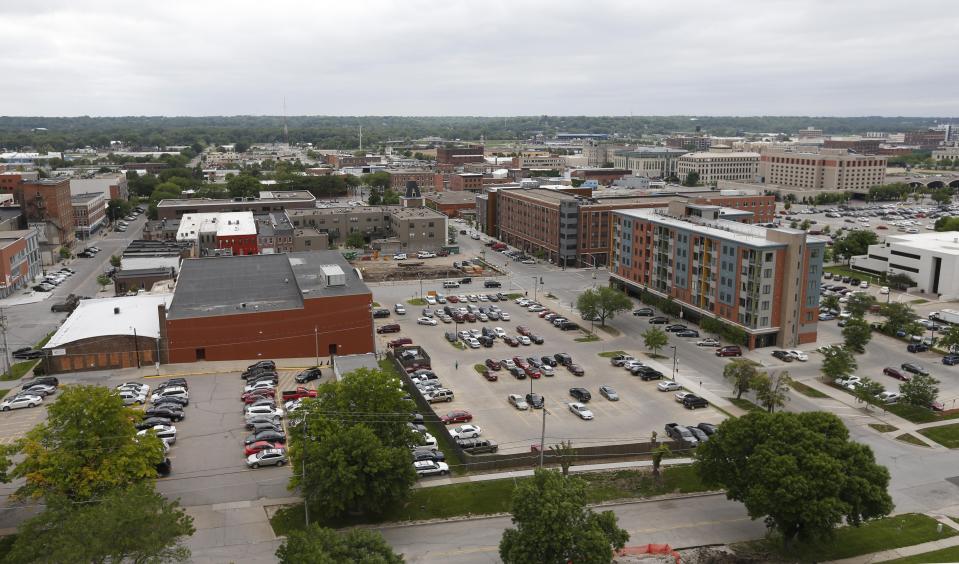 Panoramic views of the East Village can be seen Tuesday, June 2, 2015, from atop the building that would be renamed the Lyon Apartments.