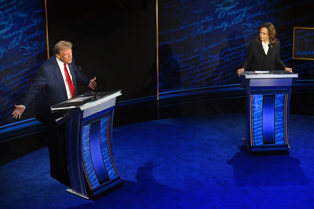 Trump said the debate was a “three on one.” Photo by SAUL LOEB/AFP via Getty Images