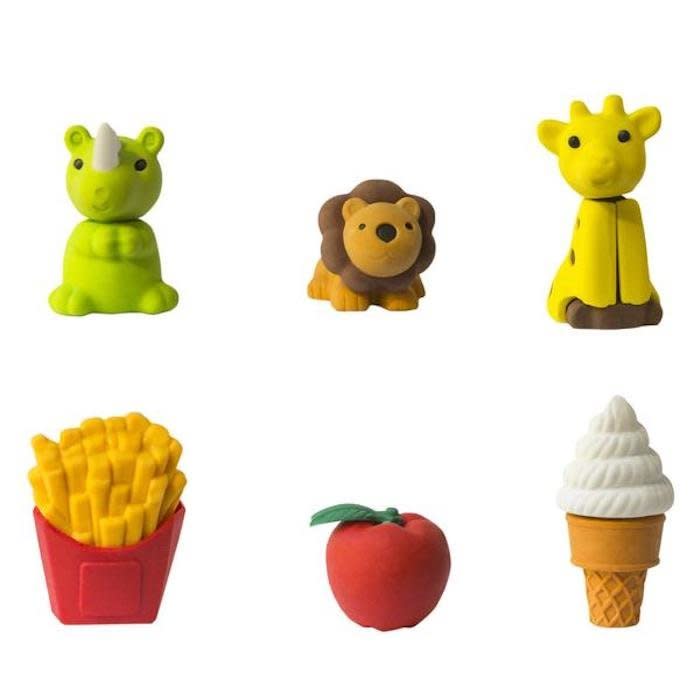 $2.99, Yoobi. <a href="https://yoobi.com/collections/erasers/products/3d-erasers-animal-and-food-assorted-6-pk-multicolor" target="_blank">Buy here.</a>