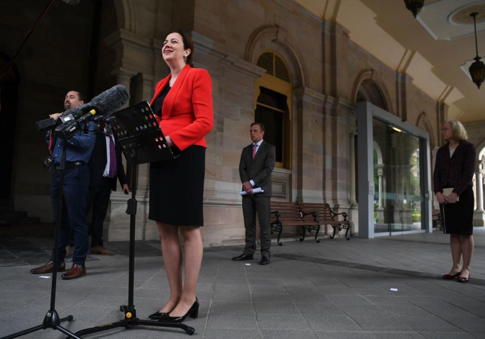 Queensland Premier Annastacia Palaszczuk has maintained the states borders will remain closed to keep residents safe. Source: AAP