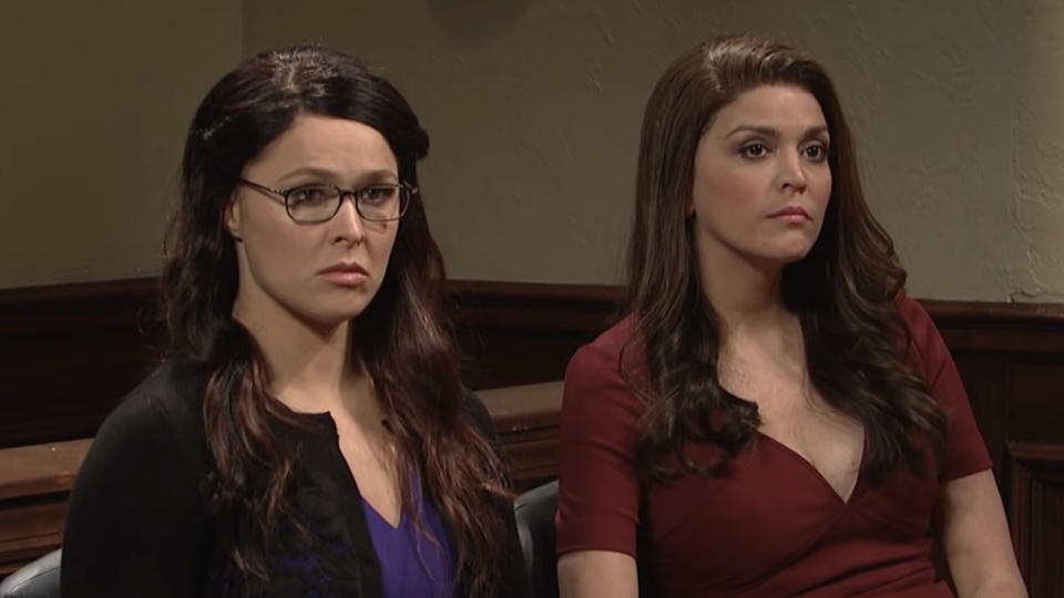 Ronda Rousey and Cecily Strong on SNL