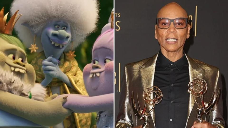 RuPaul as Miss Maxine in “Trolls Band Together” (DreamWorks Animation/Getty)