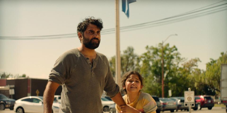 Writer, director and star Nardeep Khurmi, left, and Caroline Valencia appear in a scene from the movie "Land of Gold," which was filmed in Oklahoma.