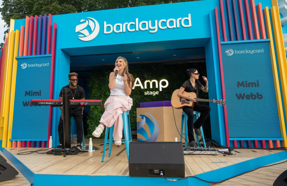 Mimi Webb performed on Barclaycard's Amp Stage credit:Bang Showbiz