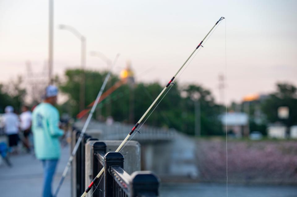Yes, you need a fishing license to fish from docks or shoreline. Good news is, it's free.