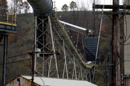 The coal conveyer belt at the Century Mine in Beallsville, Ohio, U.S., November 7, 2017. REUTERS/Joshua Roberts