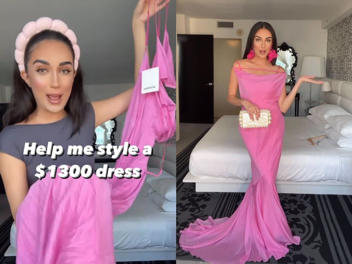 Fashion influencer Marjan Tabibzada styled a ‘US$1,300’ Jacquemus dress (Instagram/@youngcouture_)