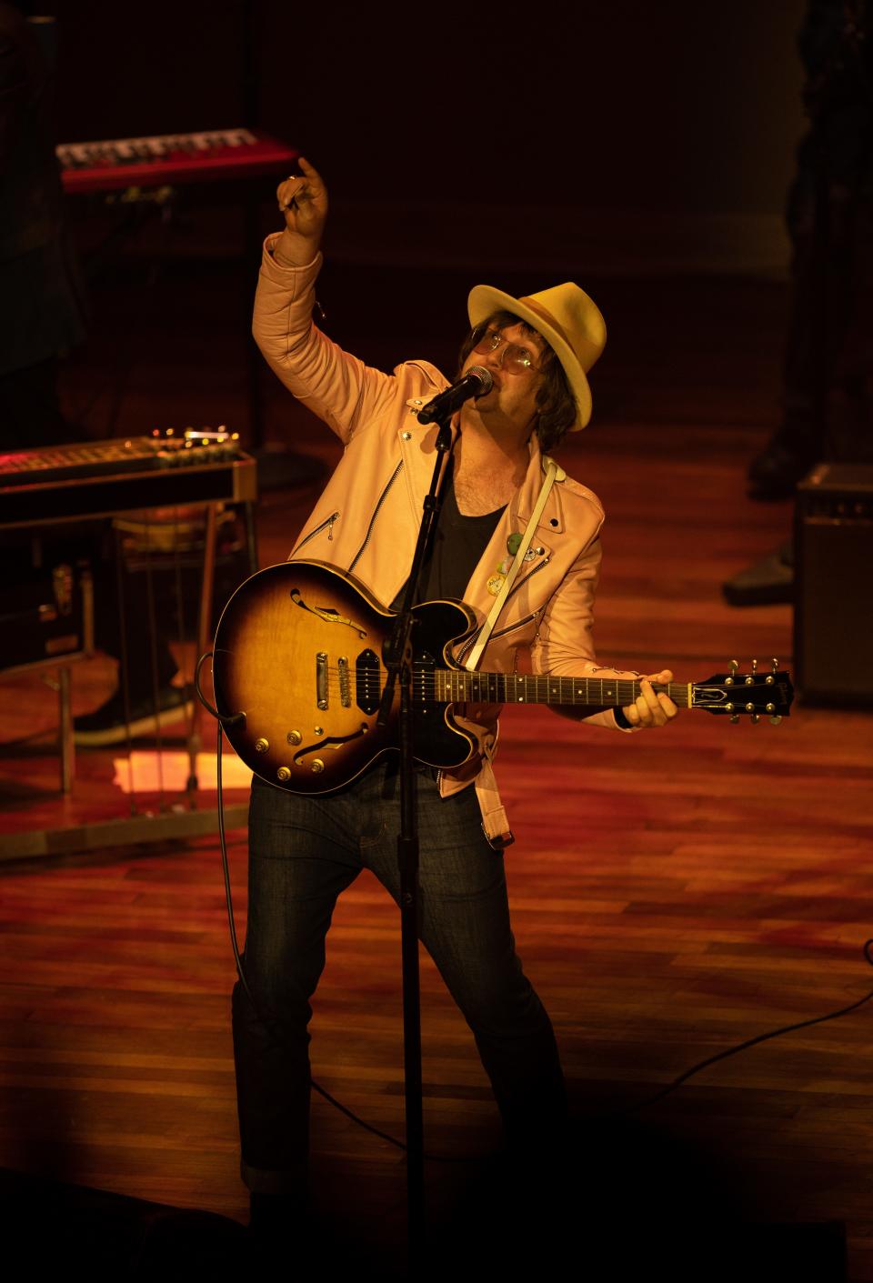 Aaron Lee Tasjan performs during the You Got Gold event to honor the legacy of singer/songwriter John Prine at Ryman Auditorium in Nashville, Tenn., Tuesday, Oct. 10, 2023.