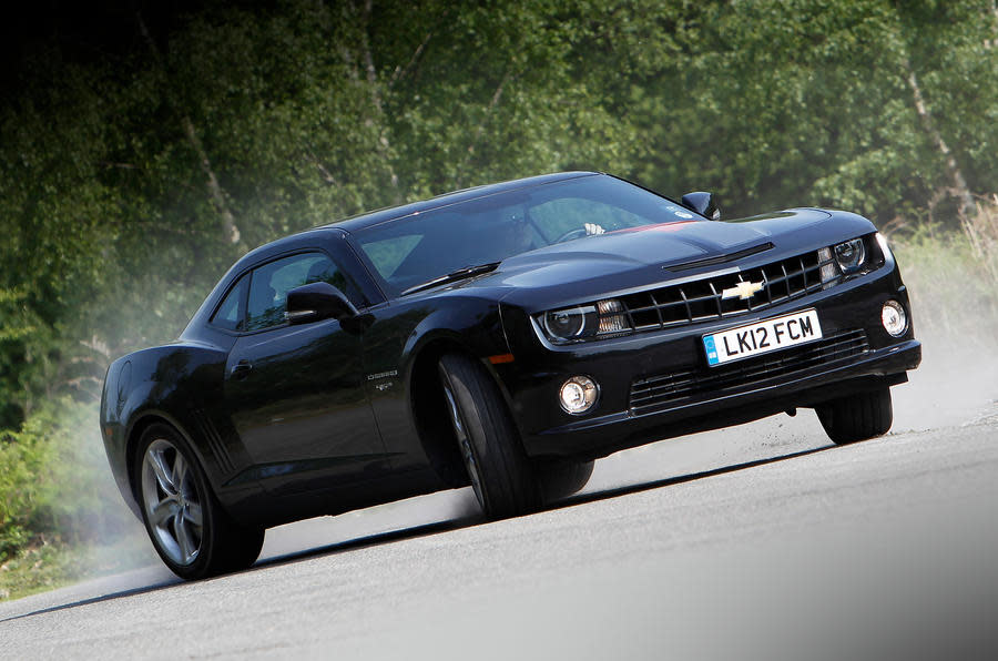 <p>An American muscle car without a V8 might seem like sacrilege, but the 2010-on Chevrolet Camaro with its 3.6-litre V6 engine is a crafty buy. For starters, the V6 motor produces 312bhp, rising to 323bhp in 2012, so it’s far from slow. It’s also cheaper to run if you want to use your Camaro rather than just have it as a weekend toy.</p><p>Prices in the UK vary as there are few Camaros on sale, so reckon on spending from £18,000. However, there are plenty of average mileage examples in the US from $12,000, so importing a clean title car could be a cheaper option, especially as all Camaros are left-hand drive.</p>