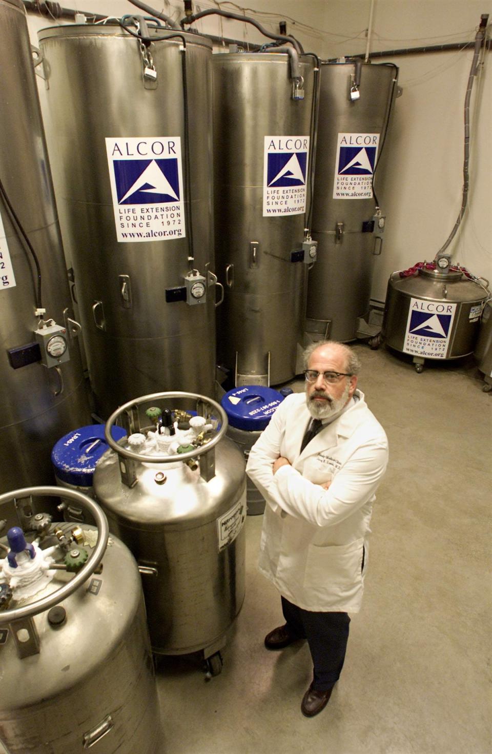 A doctor in Alcor’s ‘patient care bay’ within the Arizona lab (Getty Images)