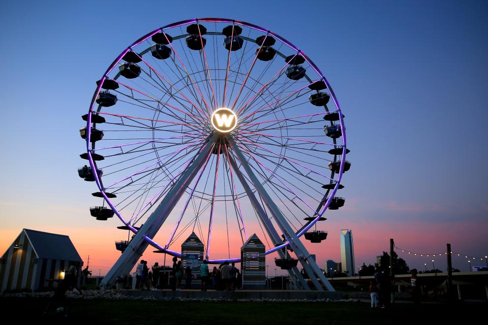 The Wheeler Ferris Wheel is seen in Oklahoma City, Saturday, June 11, 2022. 