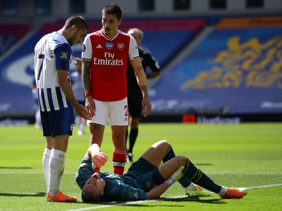 Bernd Leno se lesionó y le dio la oportunidad a Mártinez de por fin mostrarse en el Arsenal. (Foto: RICHARD HEATHCOTE/POOL/AFP via Getty Images)