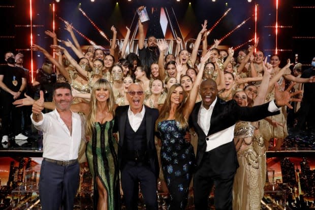 Simon Cowell, Heidi Klum, Howie Mandel, Sofia Vergara, Terry Crews, Mayyas<p>Photo by: Trae Patton/NBC</p>