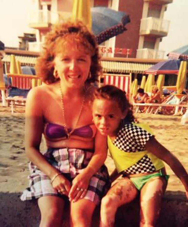 Natalie and her mum, Susan, when she was younger)