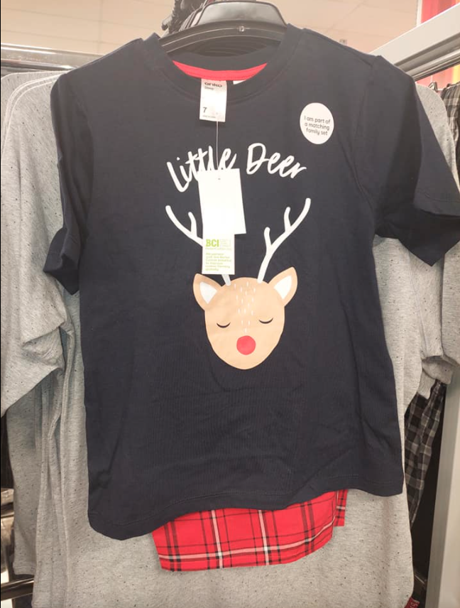 Kmart reindeer Christmas pjs