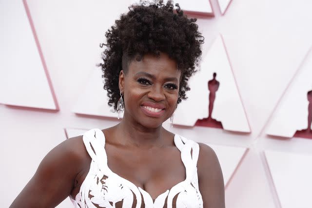 <p>ABC via Getty </p> Viola Davis at the 2021 Oscars